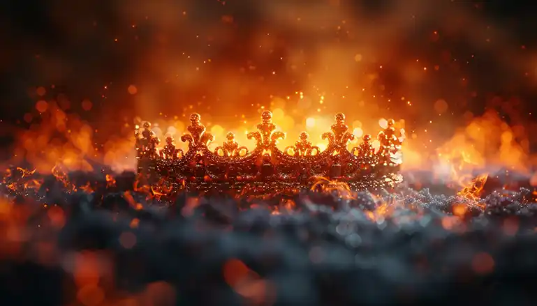 A glowing crown of life, symbolizing eternal victory through Worth in Christ.