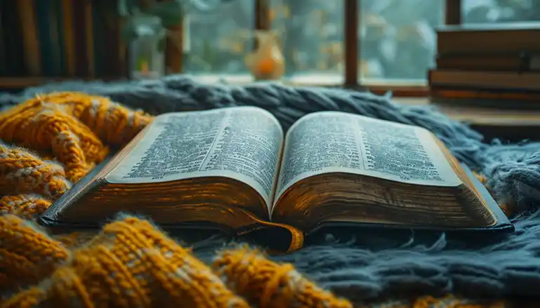 Open Bible with Romans 8:38-39 highlighted, representing God's unchanging love.