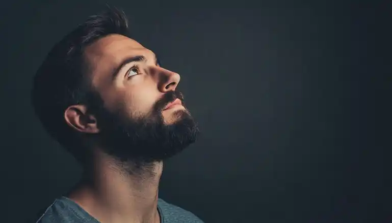 Christian man confidently living out his worth in God