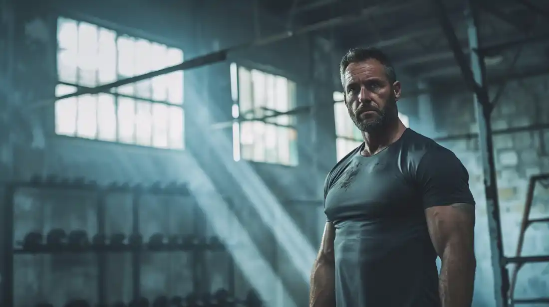 Man training alone to build physical discipline and spiritual growth