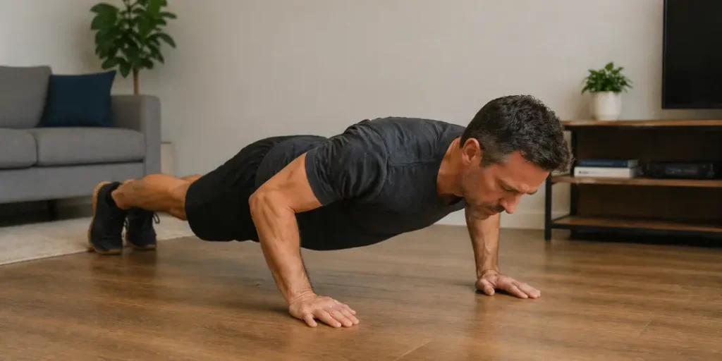 arm and back workouts at home no equipment men over 40