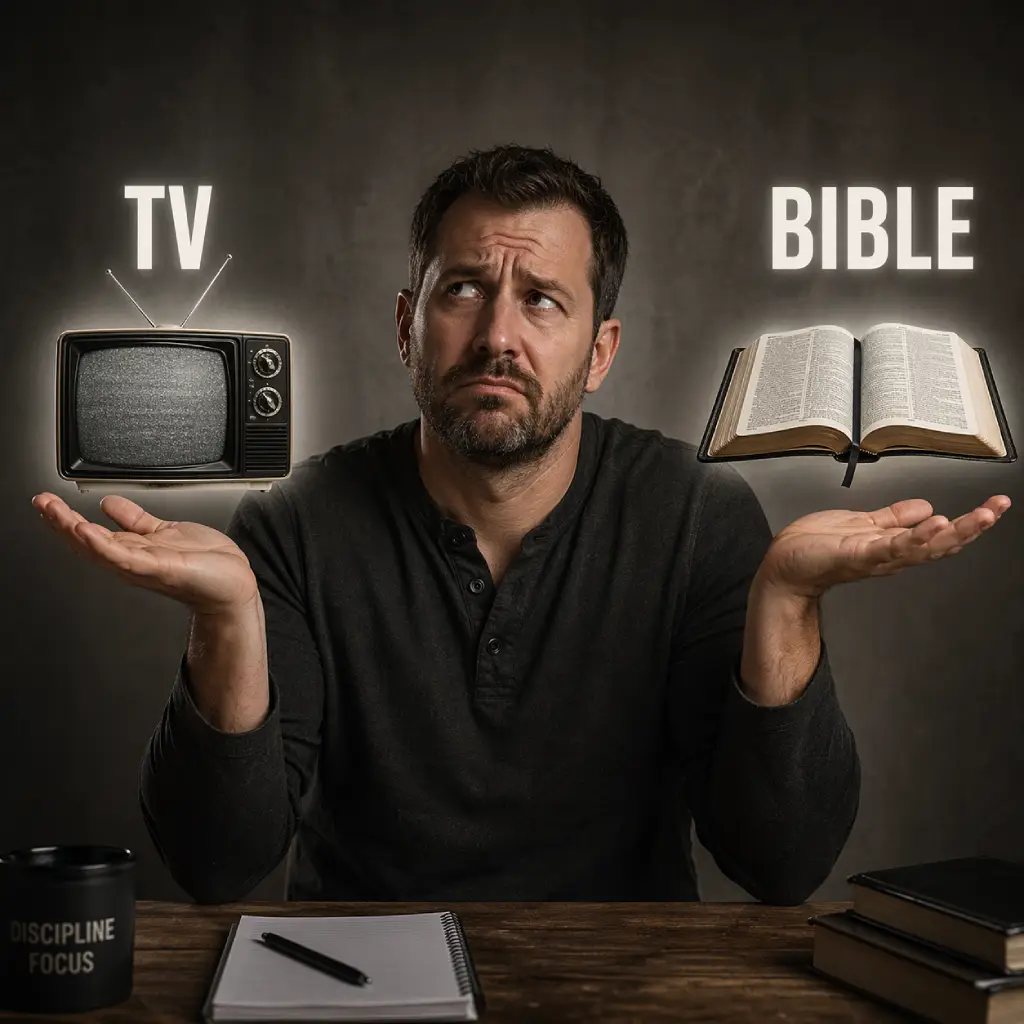 Christian man confused between TV and Bible choices about how God leads us in daily decisions