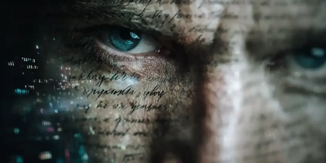 Man in reflective pose with Scripture overlay symbolizing mental renewal in New Life in Christ